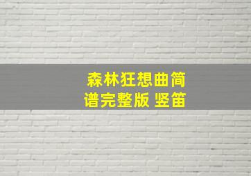 森林狂想曲简谱完整版 竖笛